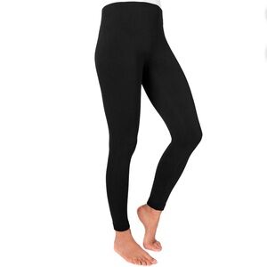 Muk Luks Women's Black Fleece-Lined Leggings